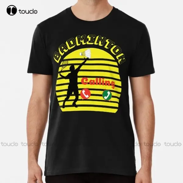 Badminton Is Calling - 新しいバドミントン・コーリング・プレミアムTシャツ 面白いメンズTシャツ