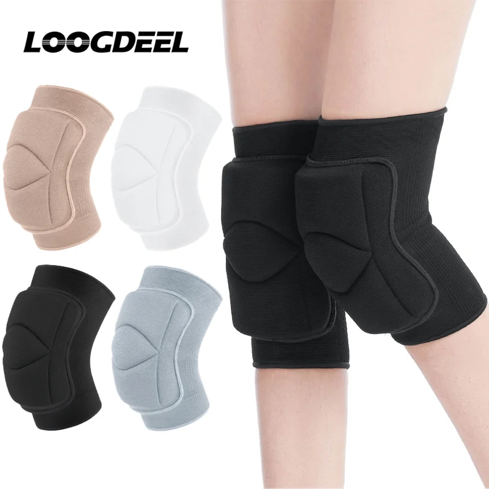 Knee Brace Badminton - Loogdeel-男性と女性のためのスポーツニーパッド,暖かさの保護,厚いスポンジ,バスケットボール,乗馬,ランニング,ダンスガード,冬,1個