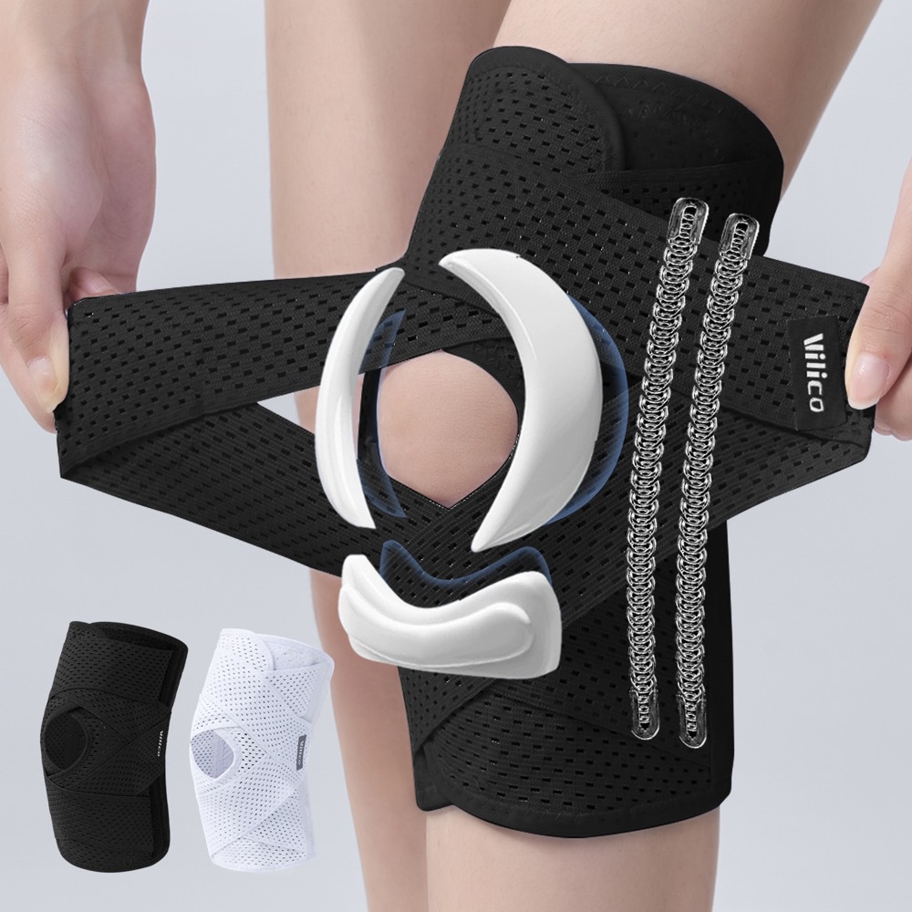 Knee Brace Badminton - アウトドアスポーツ用膝パッド 夏用 薄型 男女兼用 バスケットボール、ランニング、ハイキング、その他の日常スポーツ用膝カバー