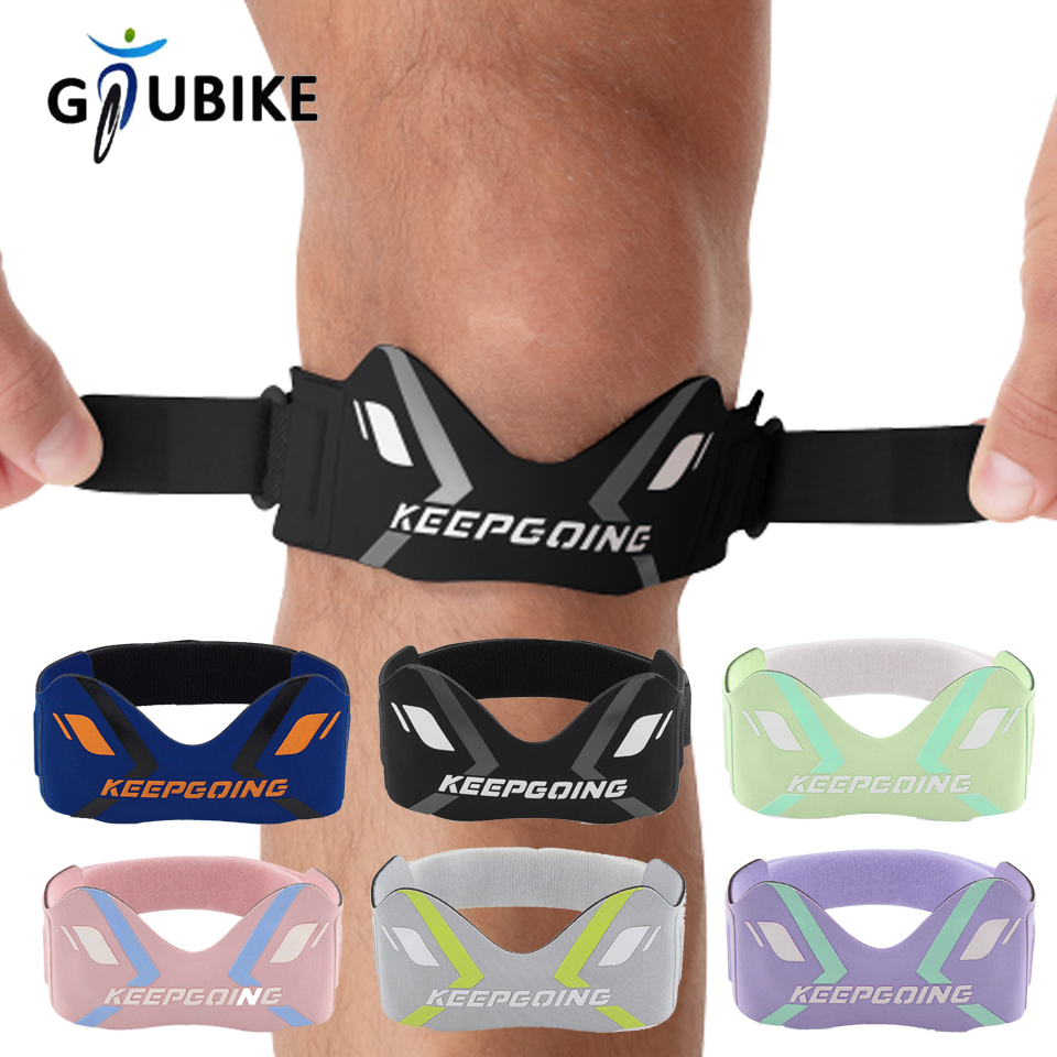 Knee Brace Badminton - GTUBIKE 1 個膝蓋骨バンド保護膝蓋骨膝腱サポートストラップブレース調節可能な吸収圧縮パッドバスケットボール