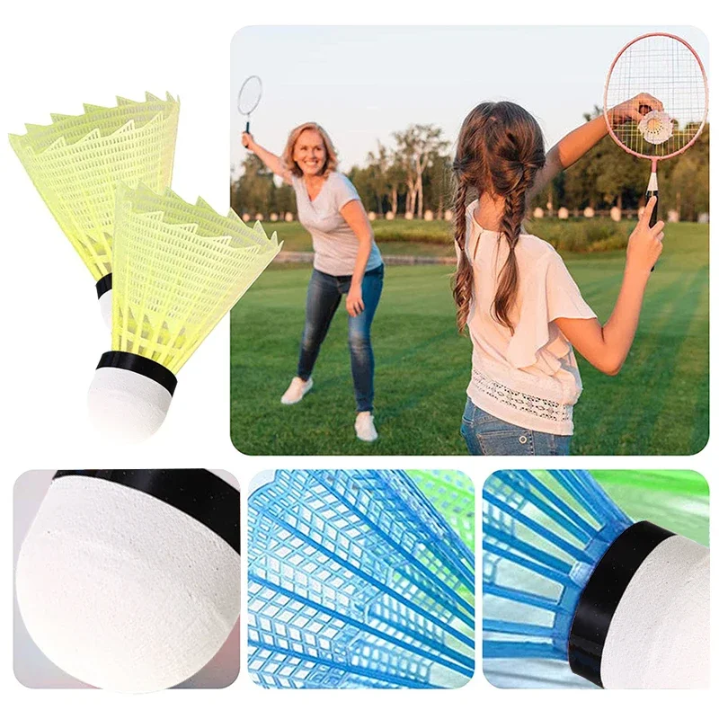 12個のカラフルなバドミントンボールシャトルコック多色バドミ - Nylon Shuttlecock 12 のレビューと価格