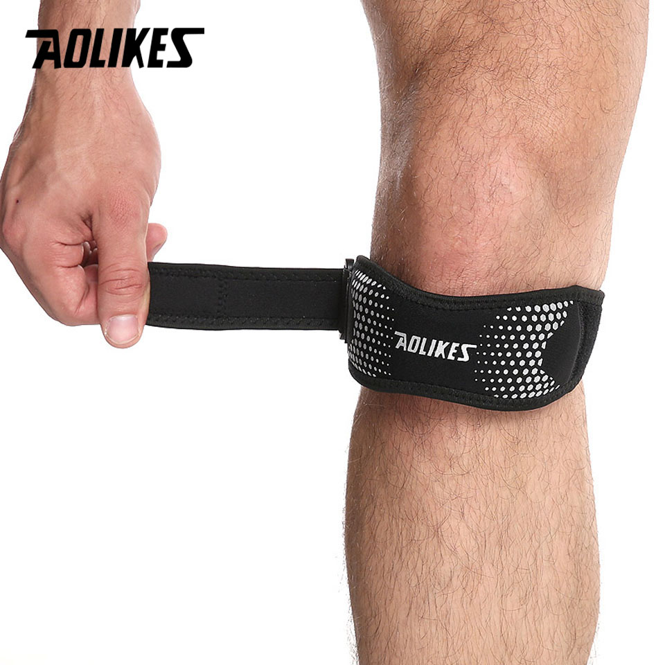AOLIKES 1 個調節可能な膝パッド膝痛緩和膝蓋骨スタビ - Knee Brace Badminton のレビューと価格