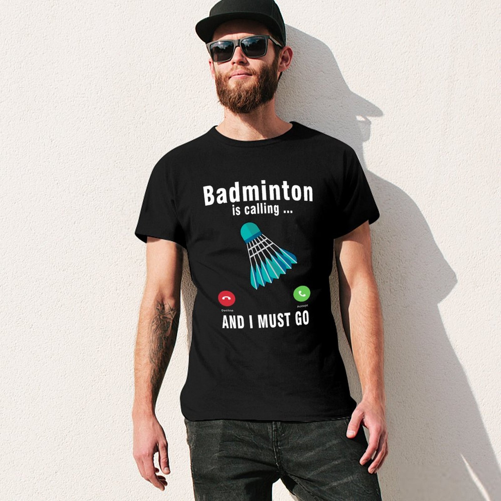 バドミントンが呼んでいる、行かなくてはいけない Tシャツ 防 - Badminton Is Calling のレビューと価格