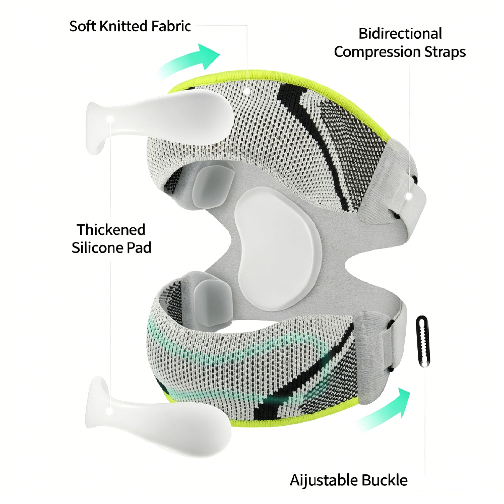 1/2個入り膝蓋骨腱サポート膝ブレース、衝撃吸収ジェルパッド - Knee Brace Badminton のレビューと価格