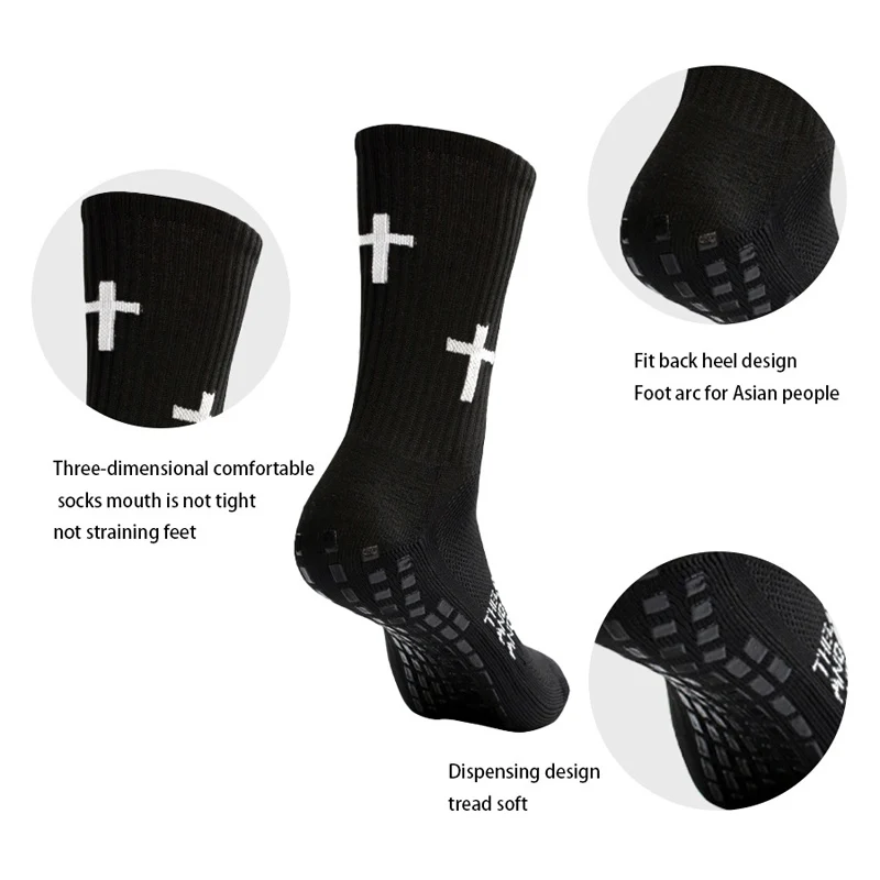 2足セット 滑り止めサッカーソックスと膝パッド カーフスリー - Knee Brace Badminton のレビューと価格