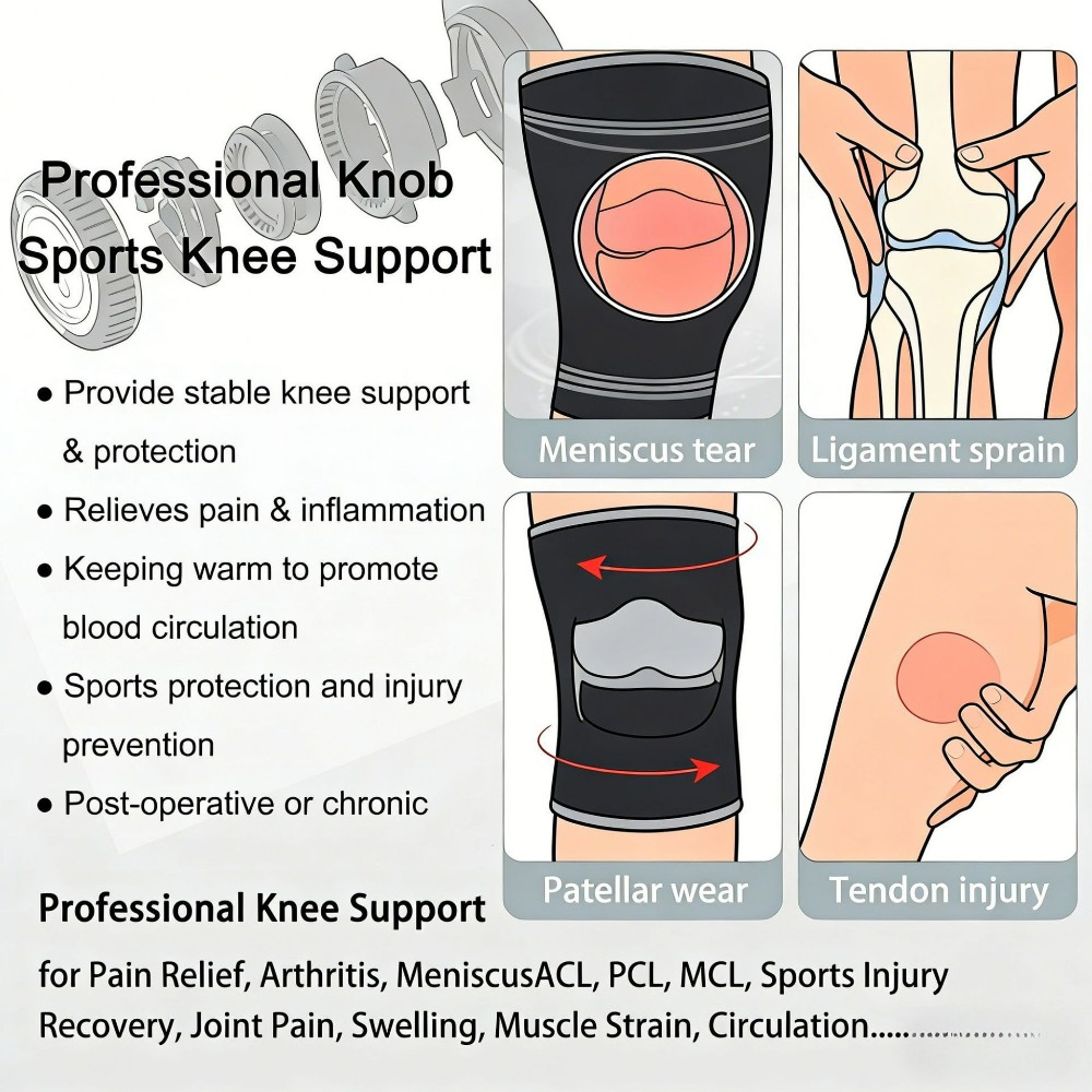 プロフェッショナル膝ブレース半月板関節サポート調整可能ユニセ - Knee Brace Badminton のレビューと価格