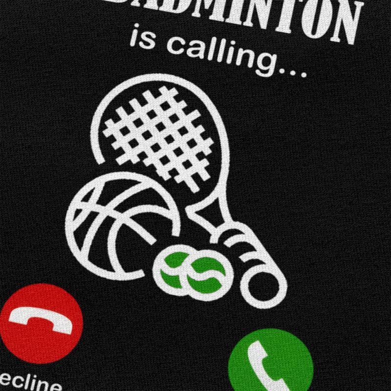 バドミントンが呼んでいる Tシャツ男性綿 100% Tシャツ - Badminton Is Calling のレビューと価格