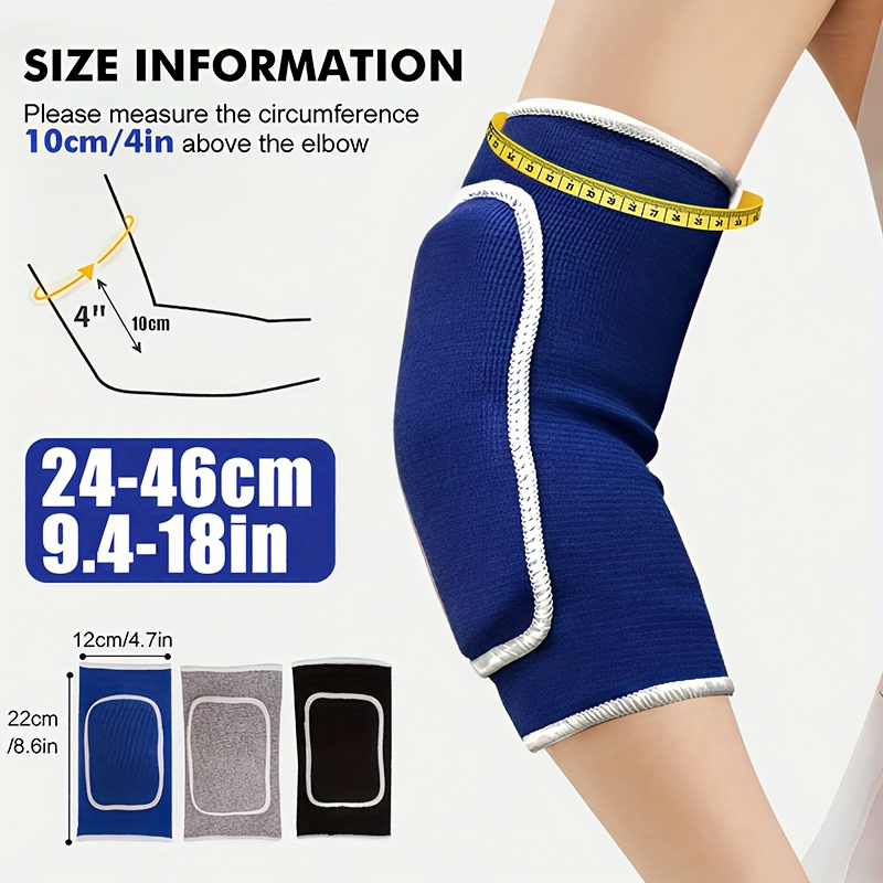 1 ペア弾性肘パッド肥厚スポンジ肘膝プロテクターガードバスケ - Knee Brace Badminton のレビューと価格