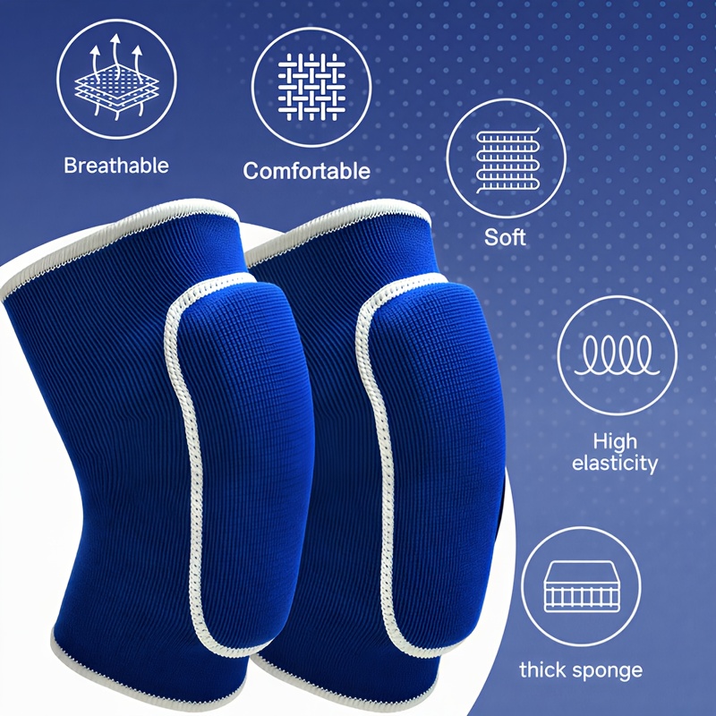 1 ペア弾性肘パッド肥厚スポンジ肘膝プロテクターガードバスケ - Knee Brace Badminton のレビューと価格