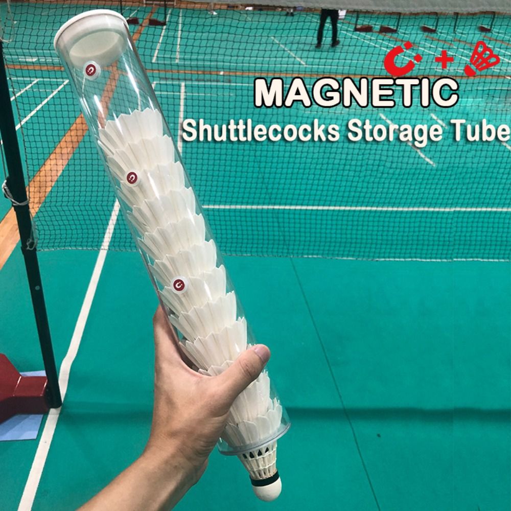 磁気羽根収納チューブバレル透明バドミントンシリンダー耐久性の - Badminton Youtube のレビューと価格