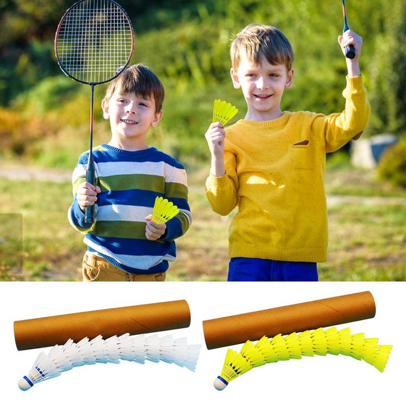 裏庭用バドミントンセット 12 個ナイロンバドミントンボール - Nylon Shuttlecock 12 のレビューと価格