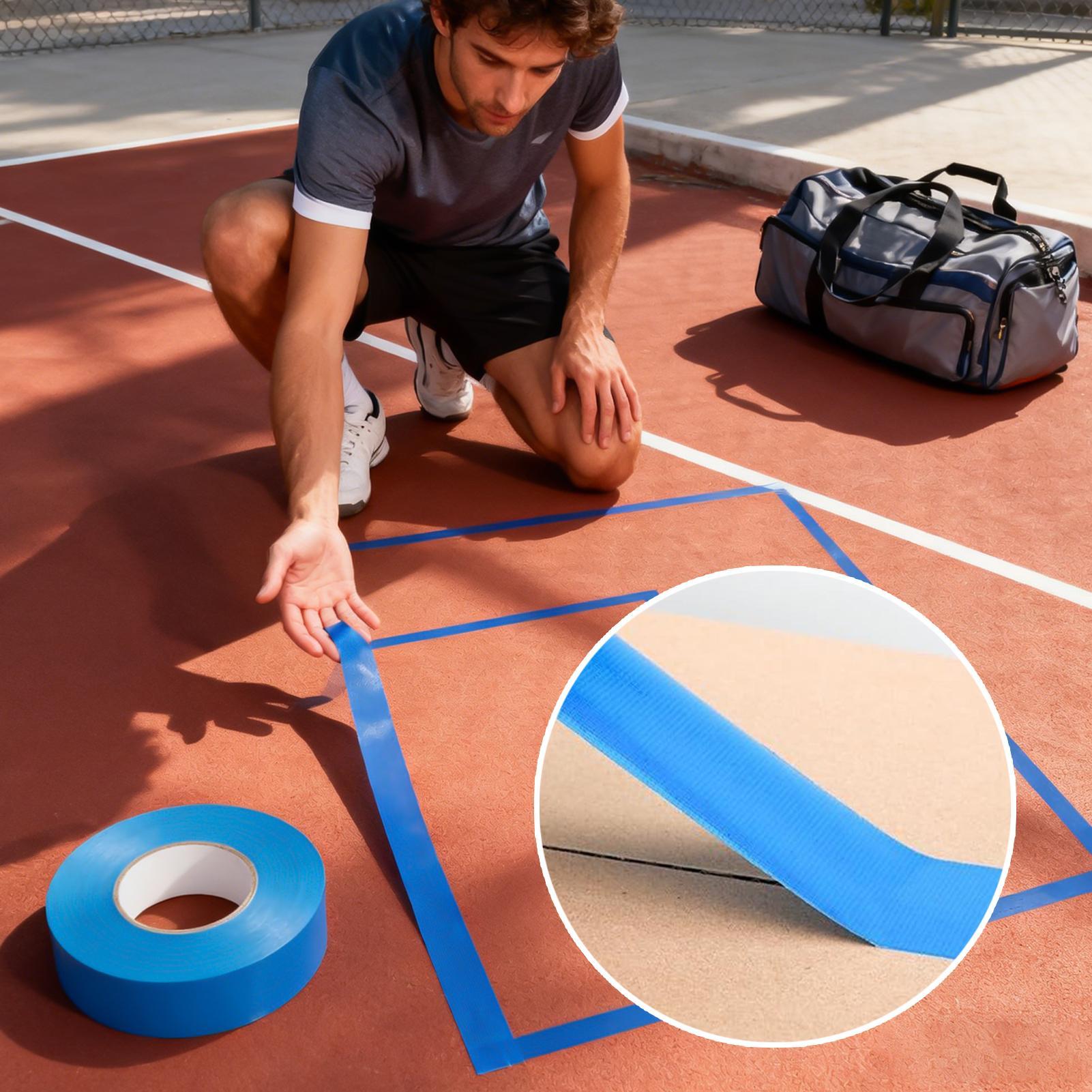 ピックルボールテープ 0.16x164フィート 柔軟なトレー - Badminton Outdoor のレビューと価格