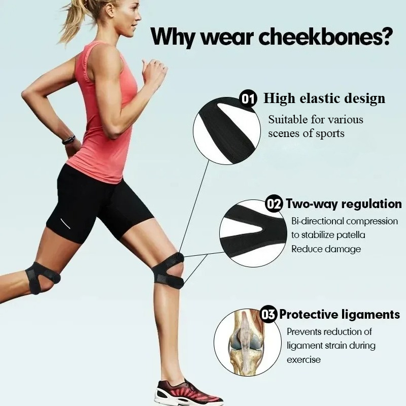 弾性膝ブレースサポートスリーブ、圧力パッド付き、バスケットボ - Knee Brace Badminton のレビューと価格