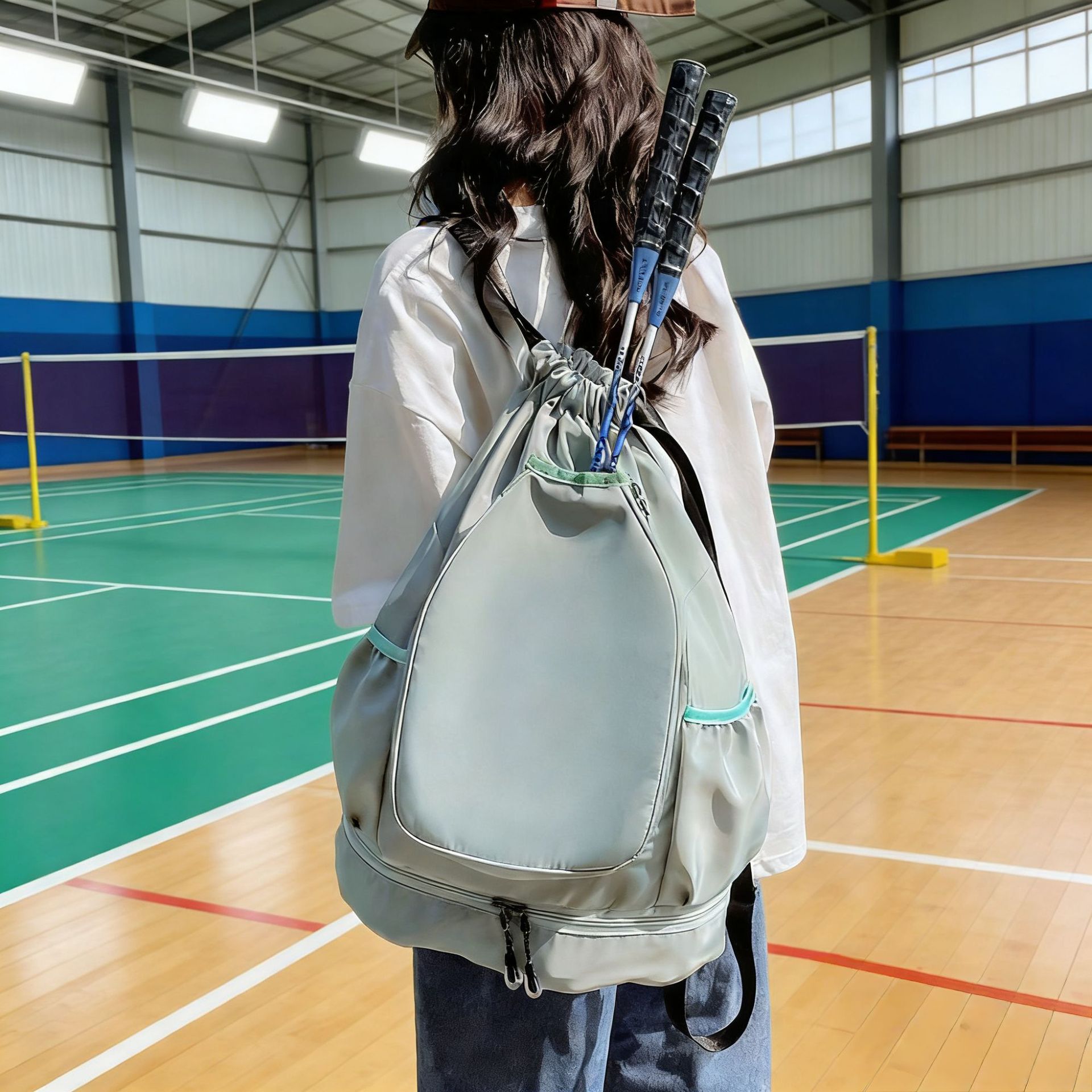 軽量カジュアルラケットバッグ – 巾着式アウトドアバックパッ - Badminton Outdoor のレビューと価格